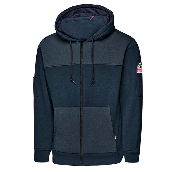 Bulwark Men’s FR Full Zip Hoodie with Face Mask - Navy