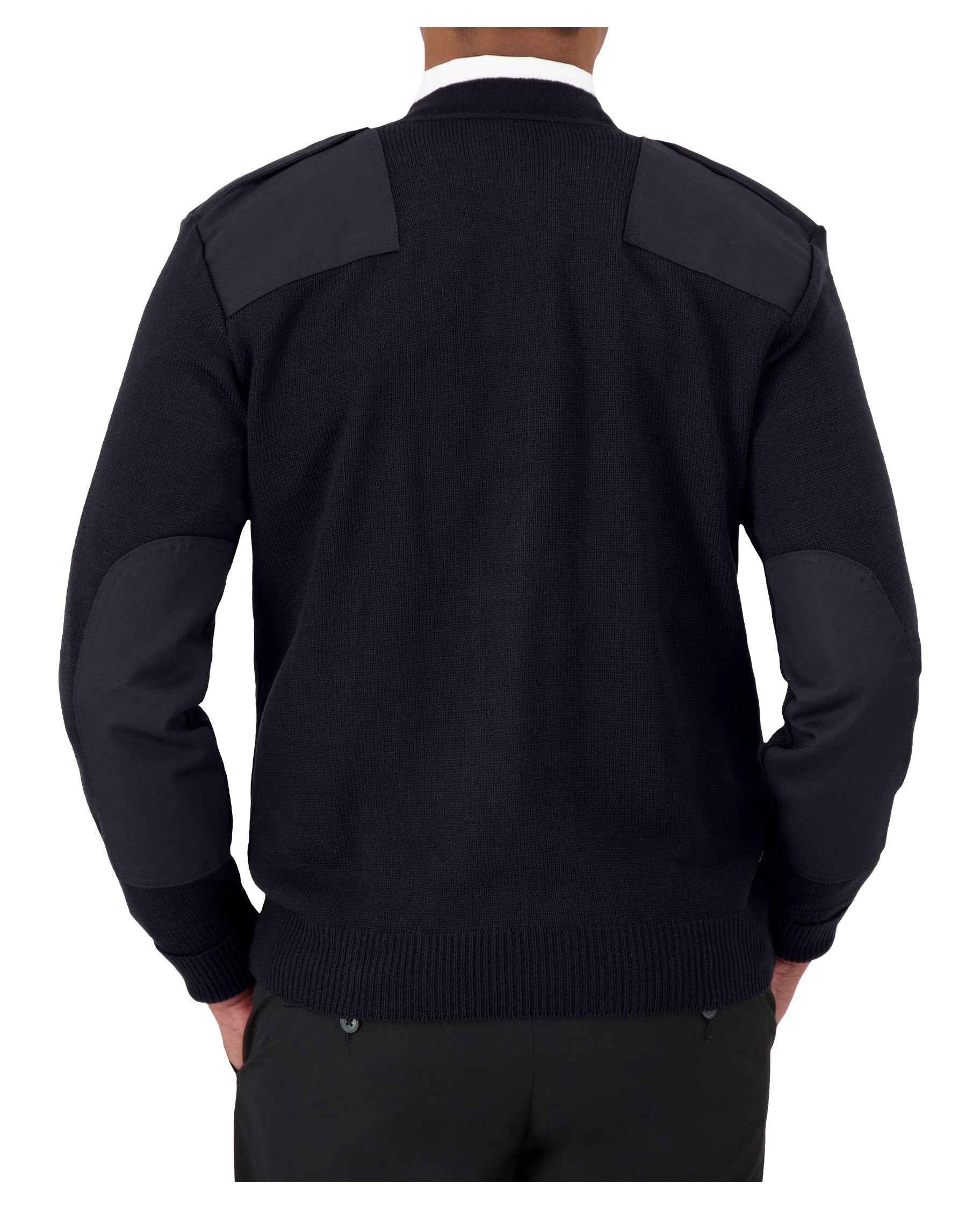 Cobmex V-Neck Zip Front “Commando” with VELCRO® Brand fastened Epaulets, Turned Up Cuffs, Shoulder and Elbow Patches