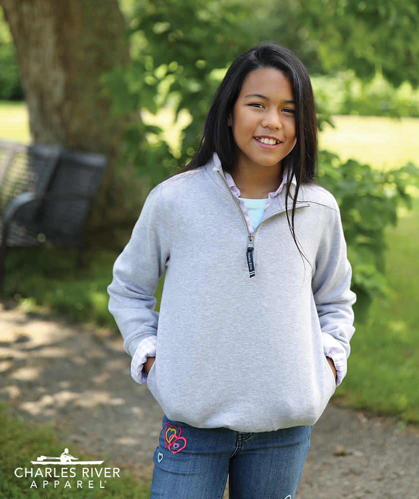 Charles River Youth Crosswind Quarter Zip Sweatshirt