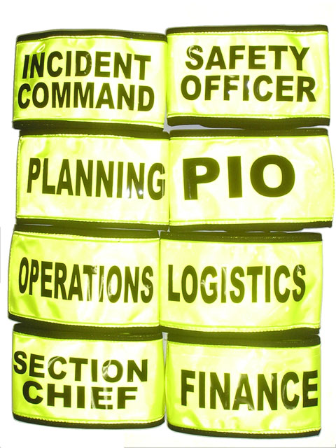 343 Fire High Visibility Arm Band, Set of 8