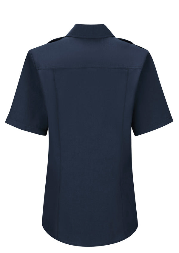 Workrite Women's Non-FR 100% Cotton Classic Short Sleeve Fire Chief Shirt - Navy