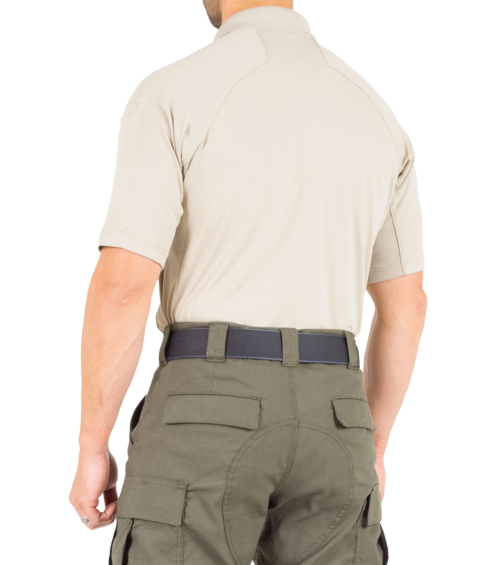 First Tactical Men's Performance Short Sleeve Polo - Silver Tan