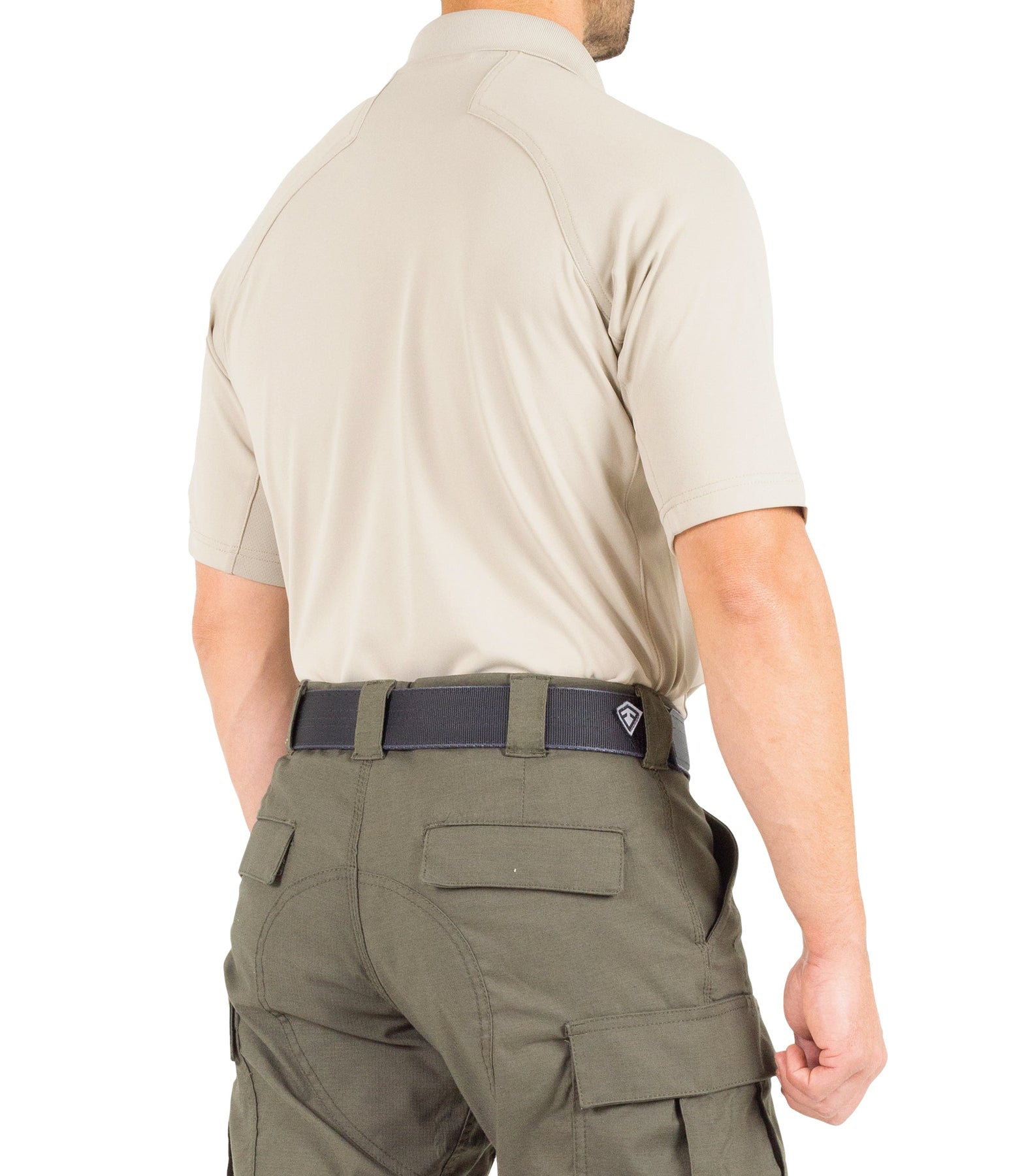First Tactical Men's Performance Short Sleeve Polo - Silver Tan