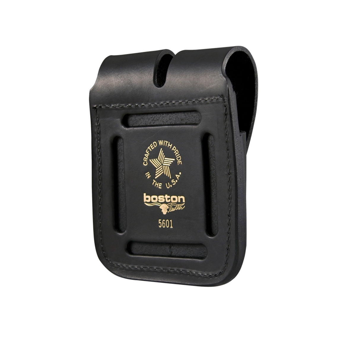 Boston Leather 5601 – Regular, Double Clip, Double Stack Magazine Leather Holder – 9MM, .40 cal
