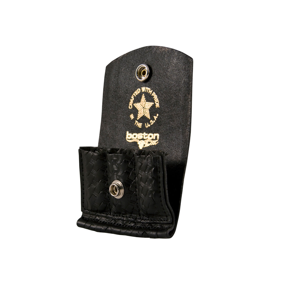Boston Leather 5637 – Revolver Ammunition Leather Pouch Black