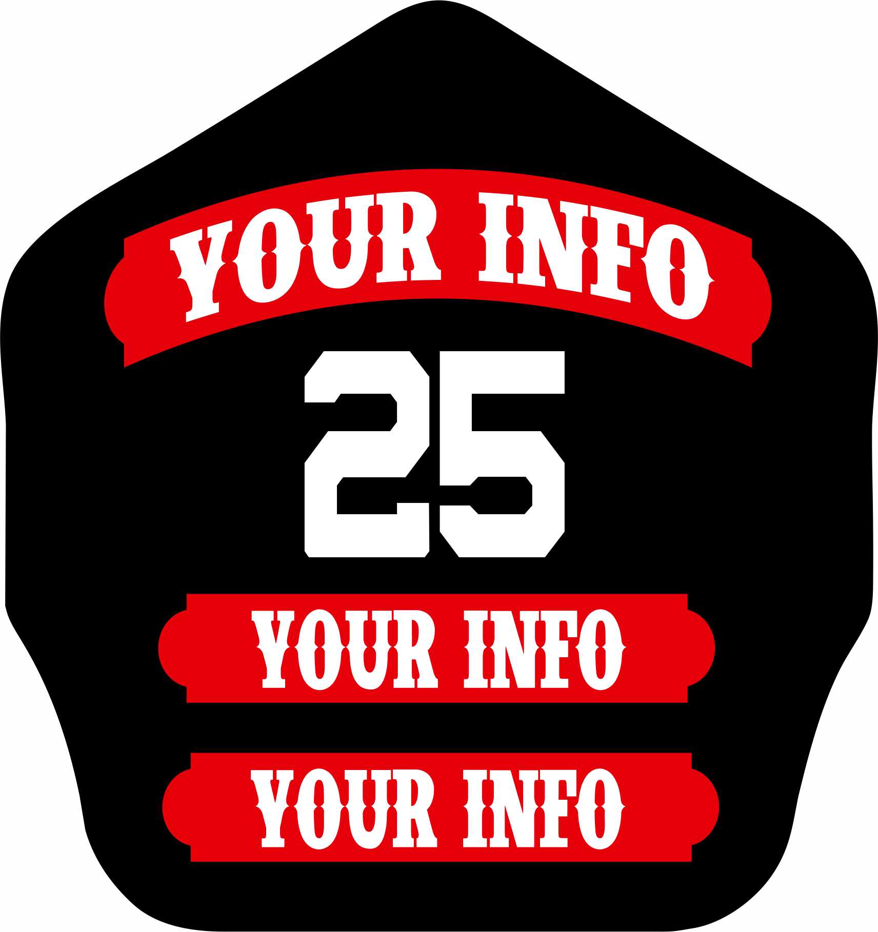 Shields Key Chain 3 Panel 2 On Bottom With Center Number