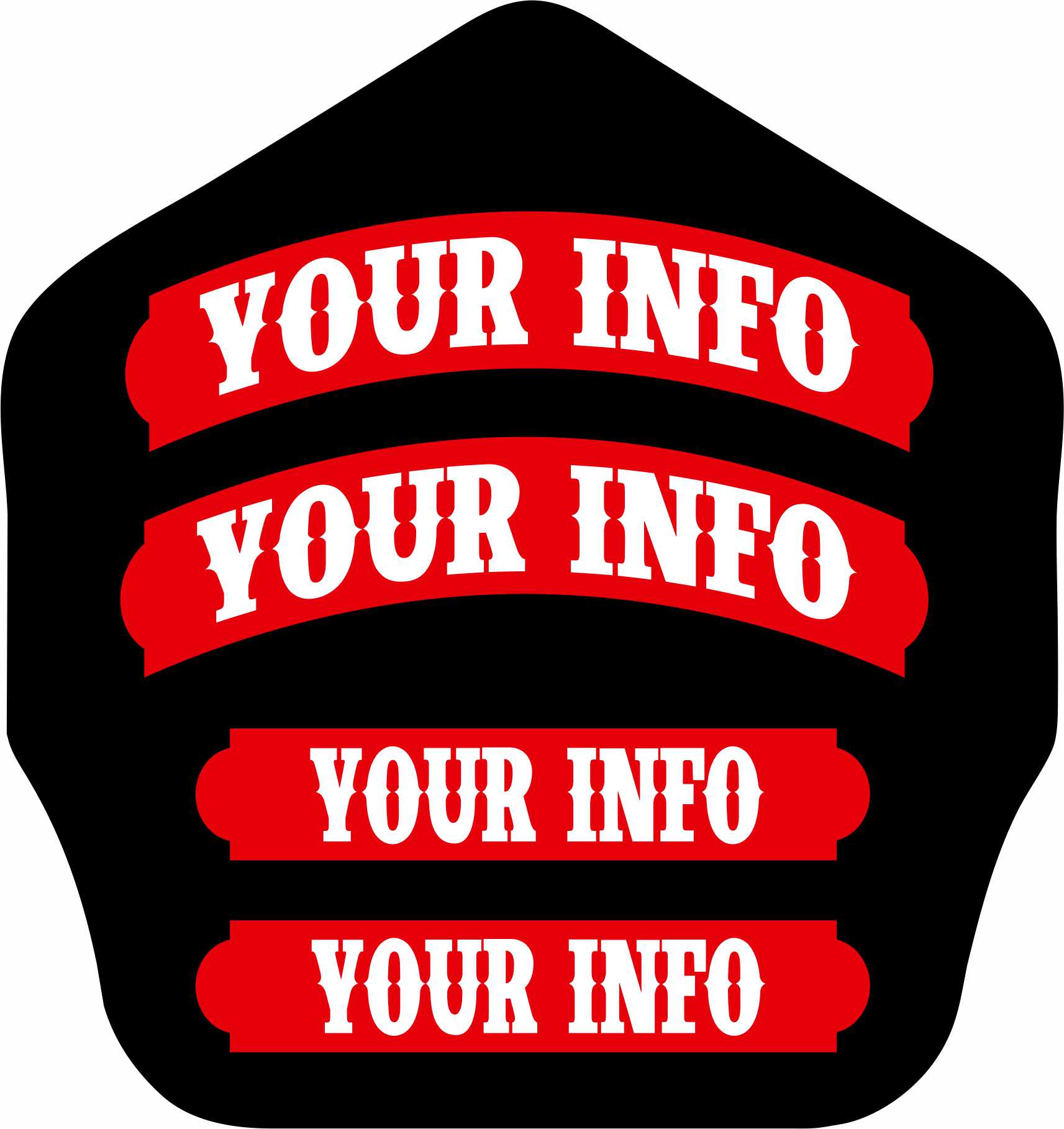 Shields Key Chain 4 Panel 2 Curved 2 Straight