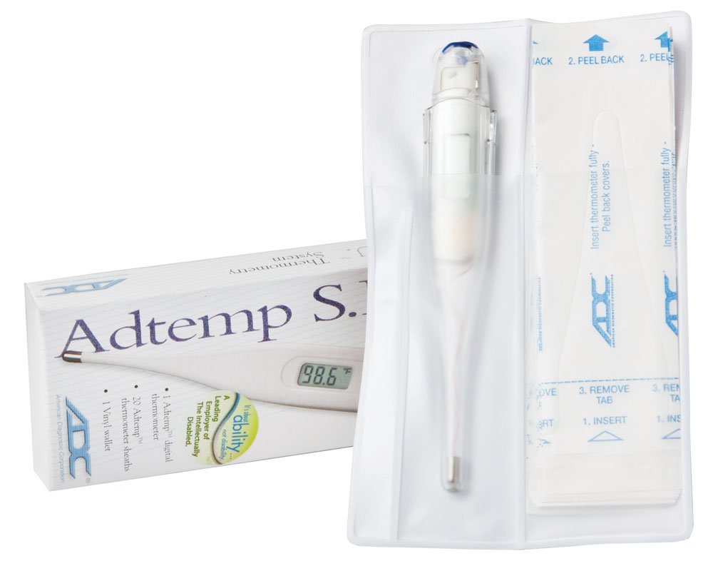 ADC Adtemp™ 412- 60 Second Digital Thermometer, Oral/Rectal/Axillary, 20 pack
