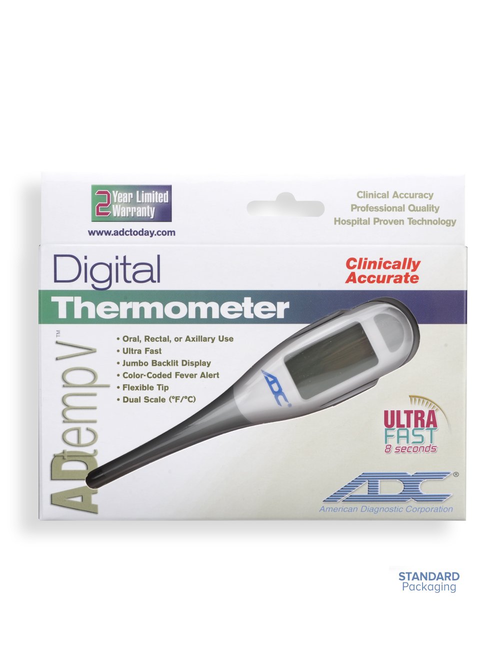 ADC Adtemp™ 418N 8-Second Digital Thermometer, 12/pkg