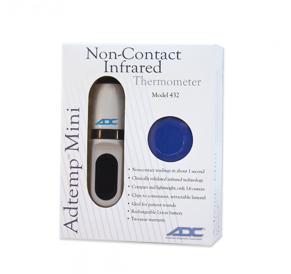 ADC Adtemp™ Mini 432 Non-Contact Thermometer, 1 second