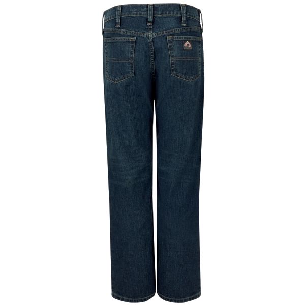 Bulwark Men's Straight Fit Jean with Stretch - Sanded Denim
