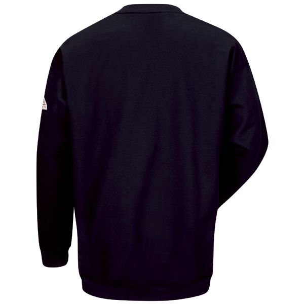 Bulwark Men's Midweight FR Crewneck Pullover Sweatshirt - Navy