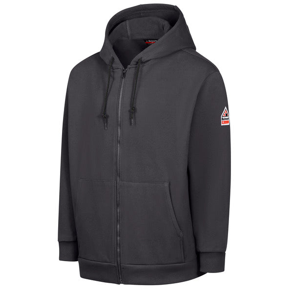 Bulwark Men's Fleece FR Zip-Front Hooded Sweatshirt