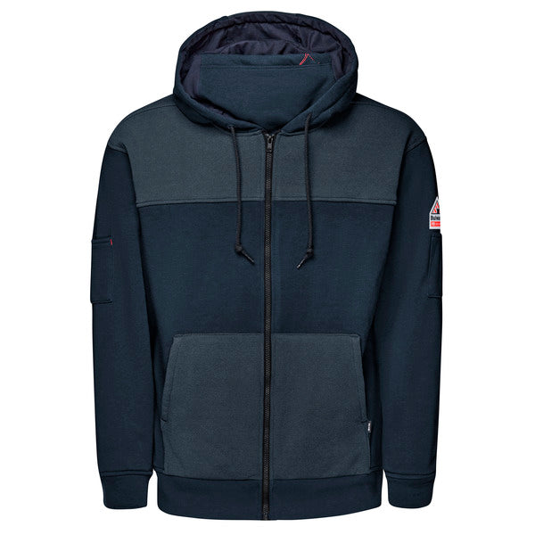 Bulwark Men’s FR Full Zip Hoodie with Face Mask - Navy