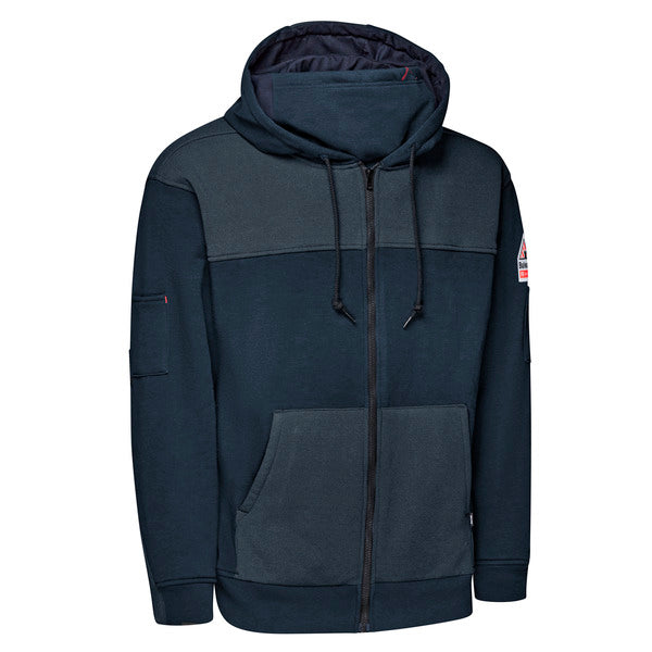 Bulwark Men’s FR Full Zip Hoodie with Face Mask - Navy
