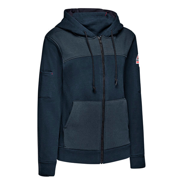 Bulwark Women’s FR Full Zip Hoodie with Face Mask - Navy