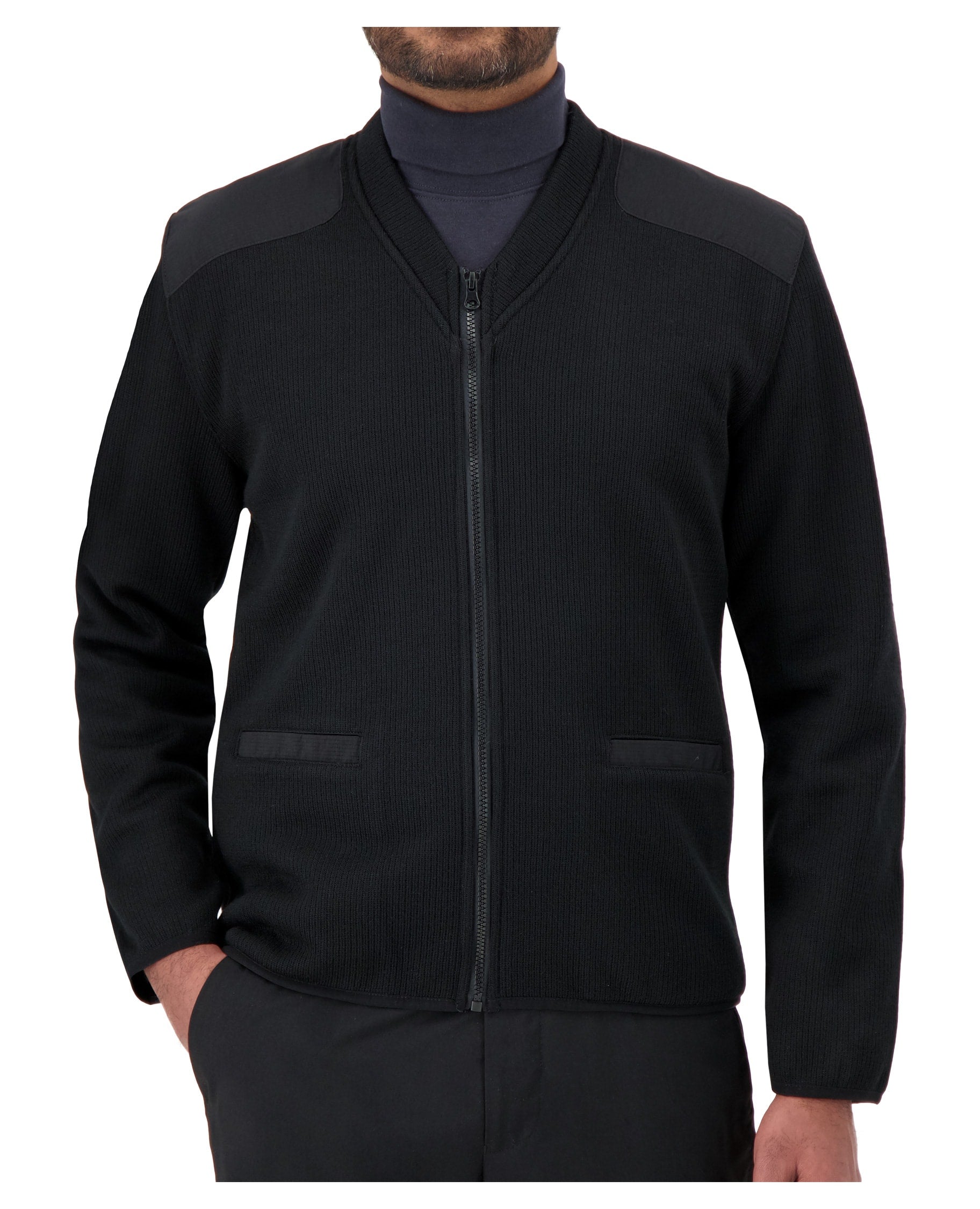 Cobmex V-Neck Zip Front Fleece Lined “Commando” with Pockets, Optional Badge Plate, Name Plate and Epaulets Included