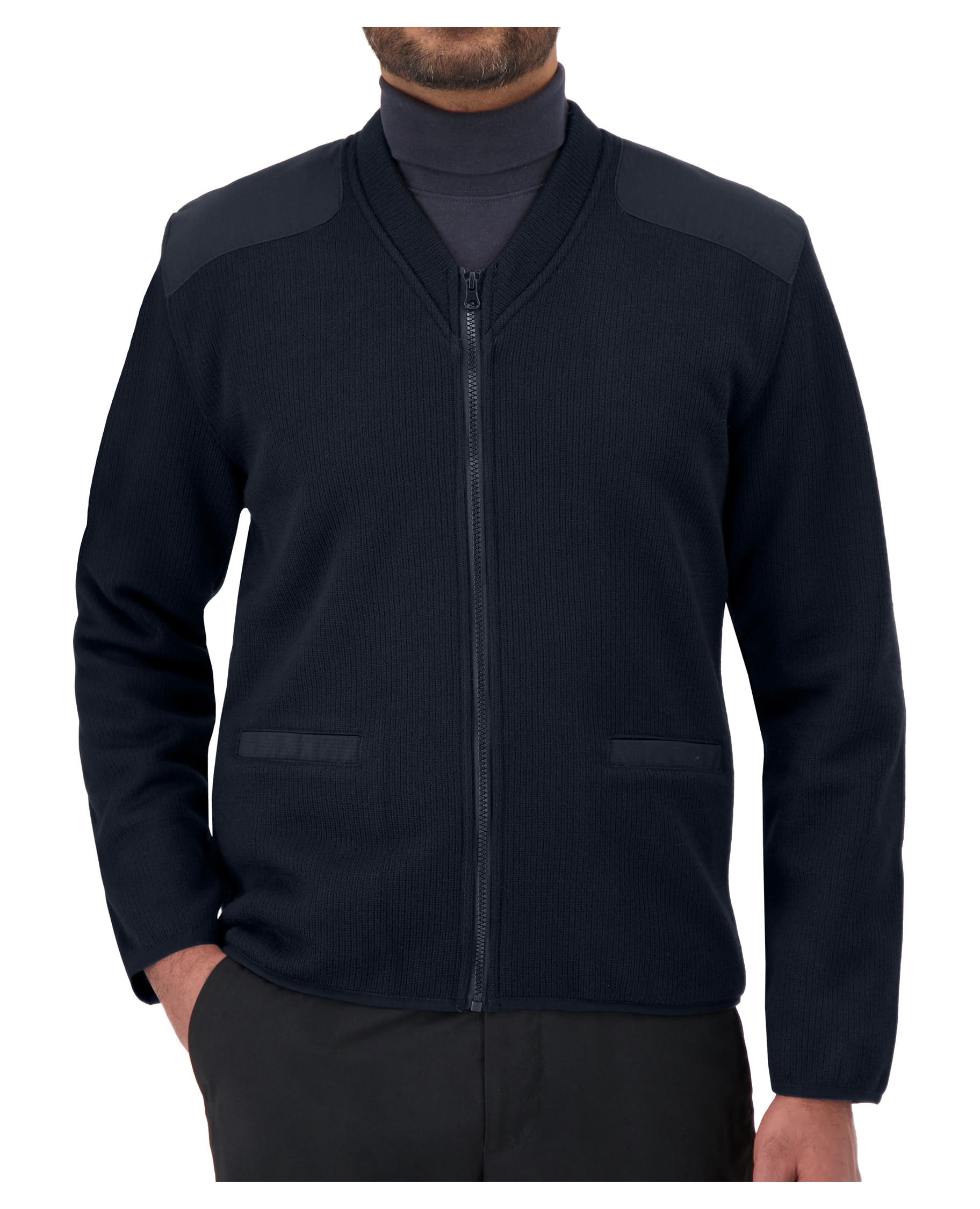 Cobmex V-Neck Zip Front Fleece Lined “Commando” with Pockets, Optional Badge Plate, Name Plate and Epaulets Included