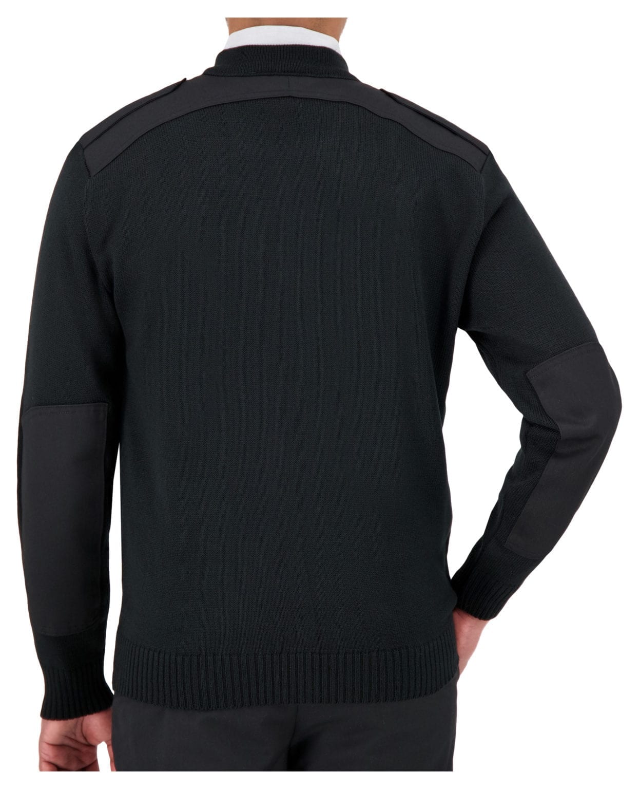 Cobmex Crew Neck Zip Front “Commando” with Pockets, VELCRO® Brand fastened Epaulets, Shoulder and Elbow Patches