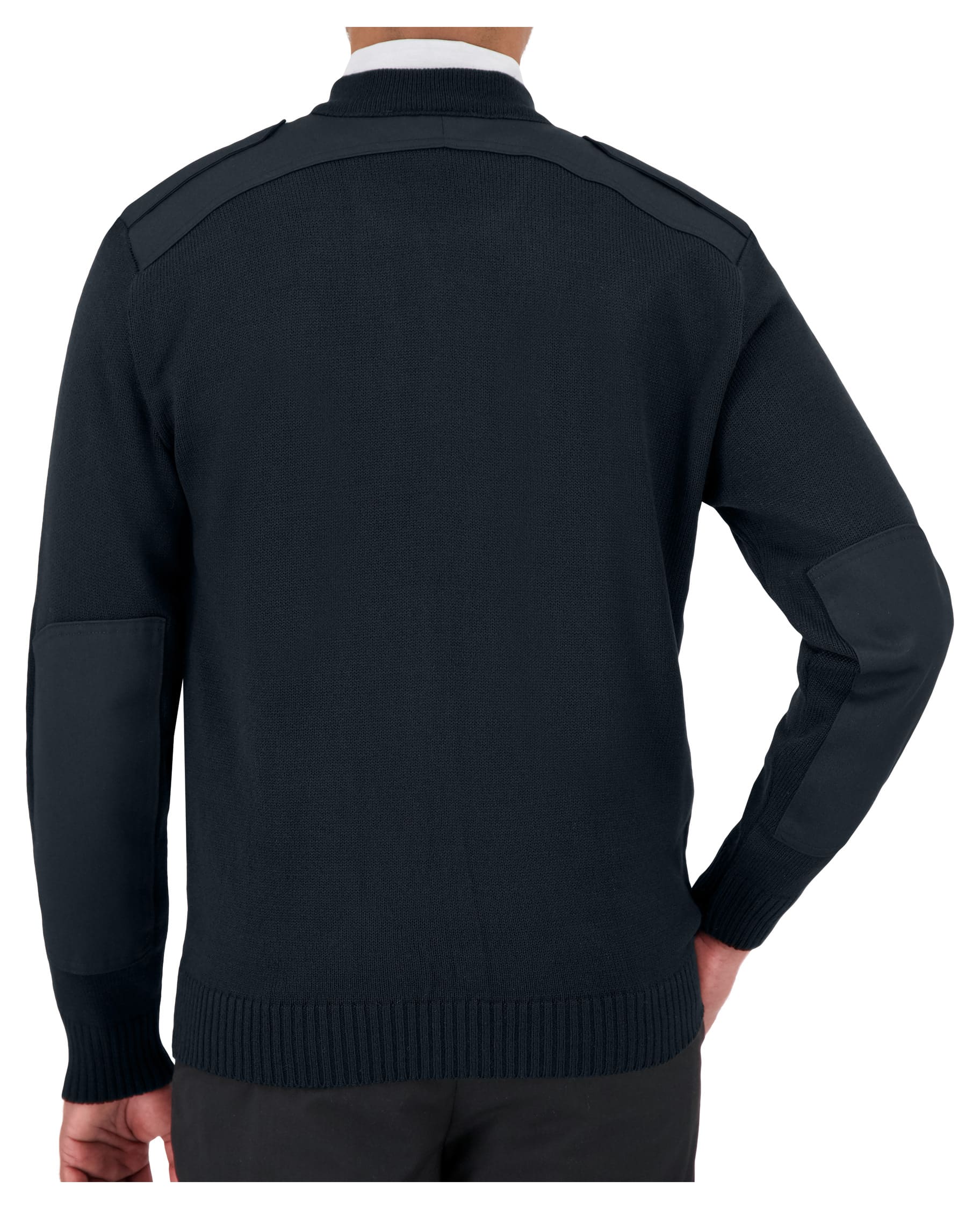 Cobmex Crew Neck Zip Front “Commando” with Pockets, VELCRO® Brand fastened Epaulets, Shoulder and Elbow Patches