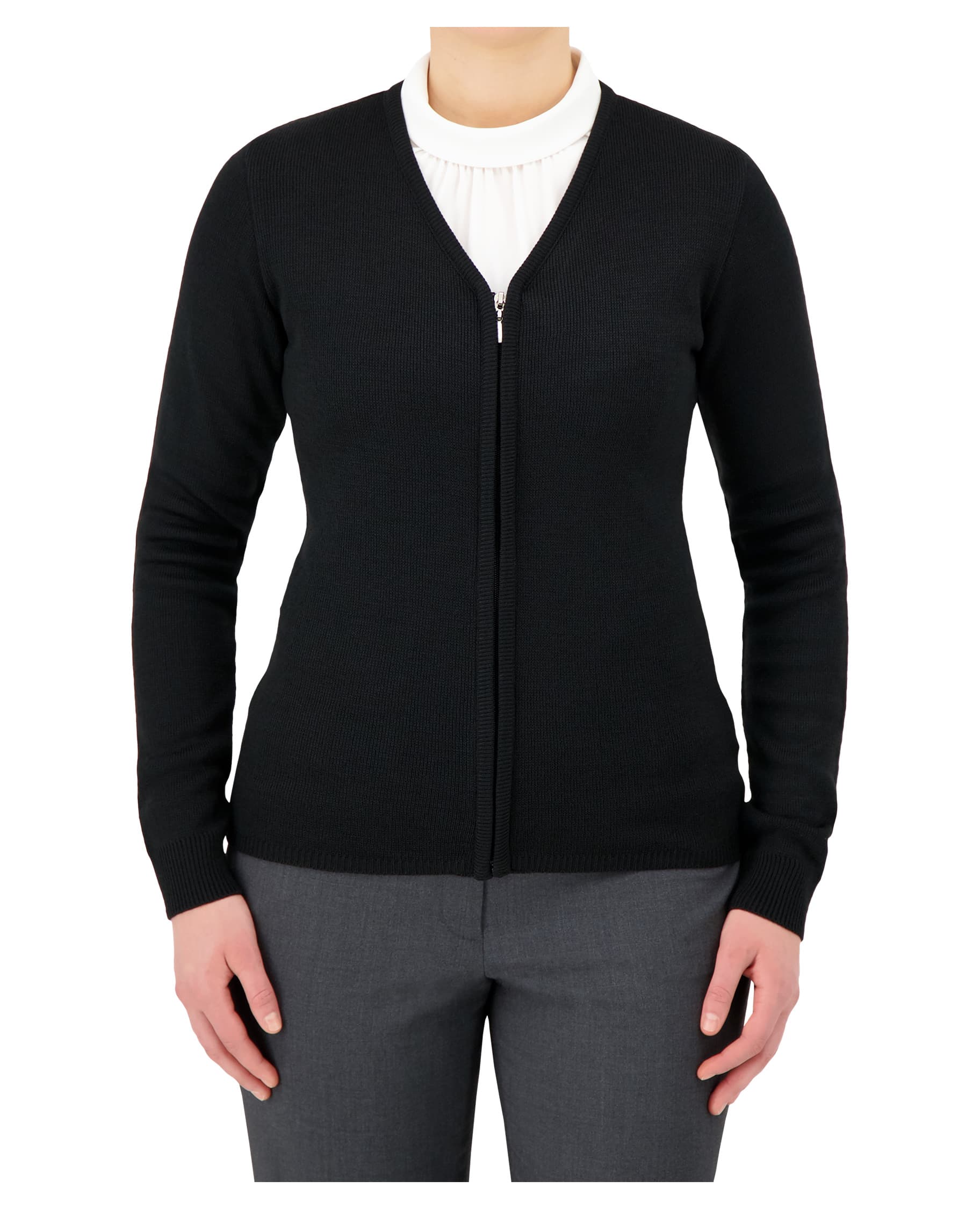 Cobmex Ladies V-Neck Zip Cardigan