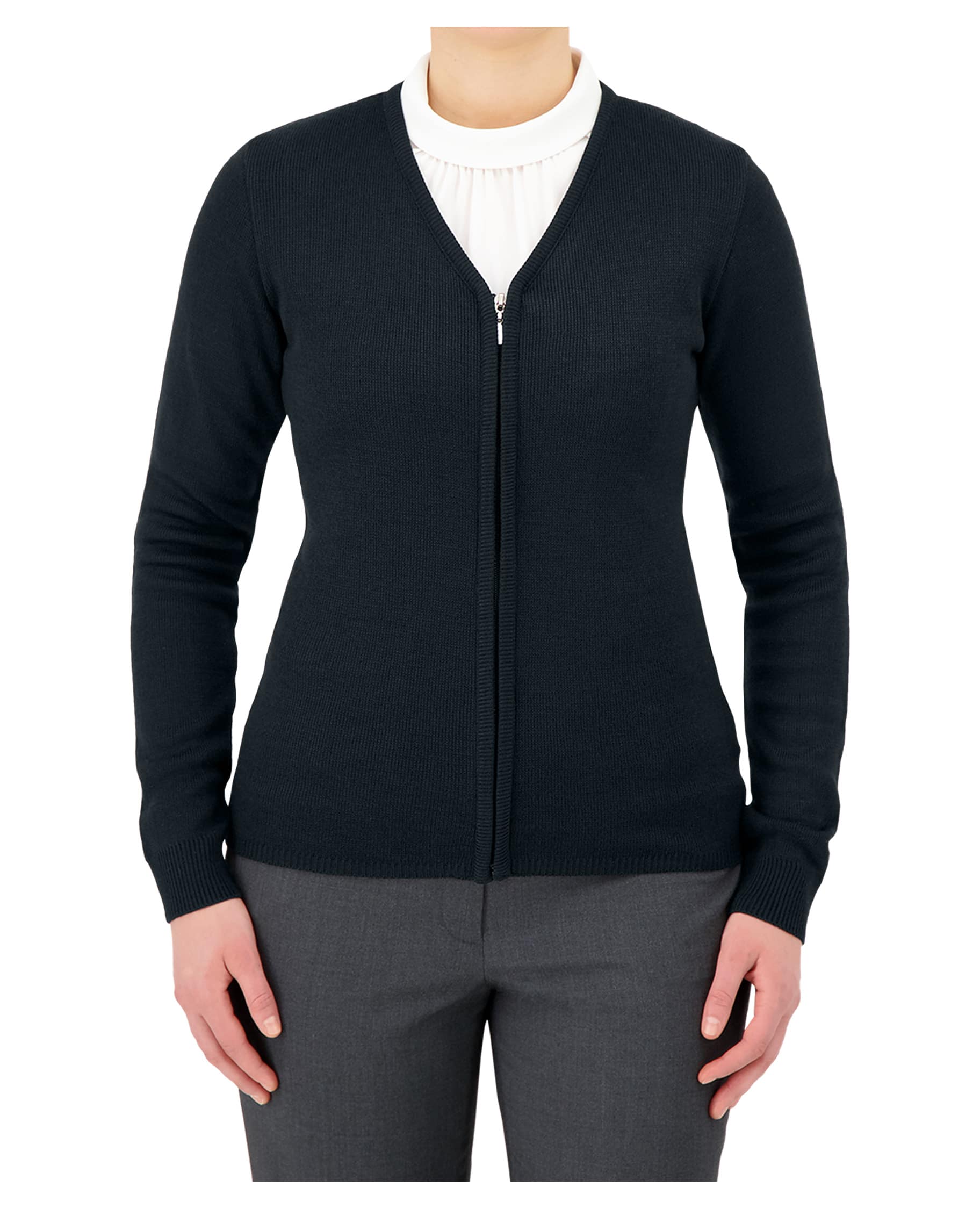 Cobmex Ladies V-Neck Zip Cardigan