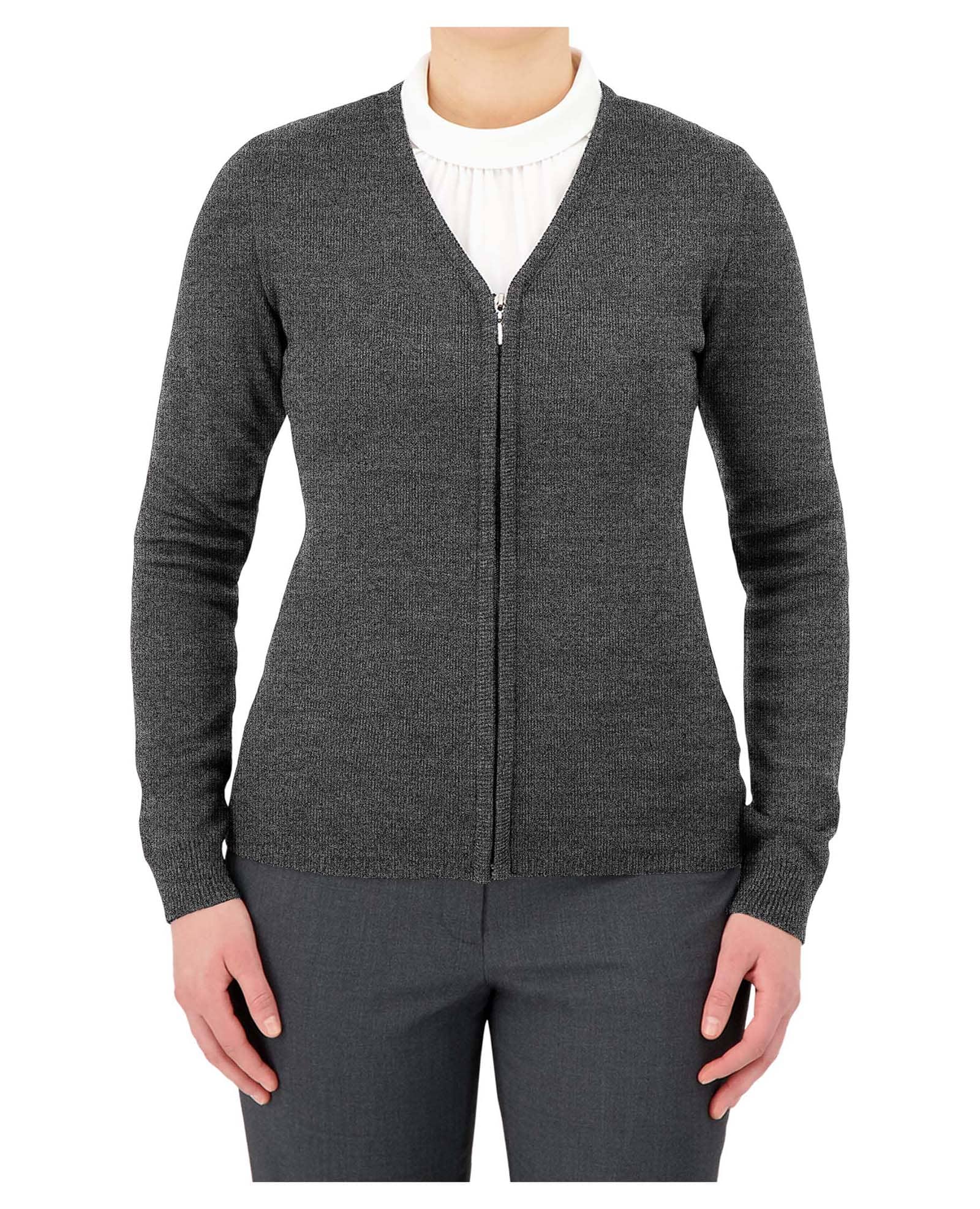 Cobmex Ladies V-Neck Zip Cardigan