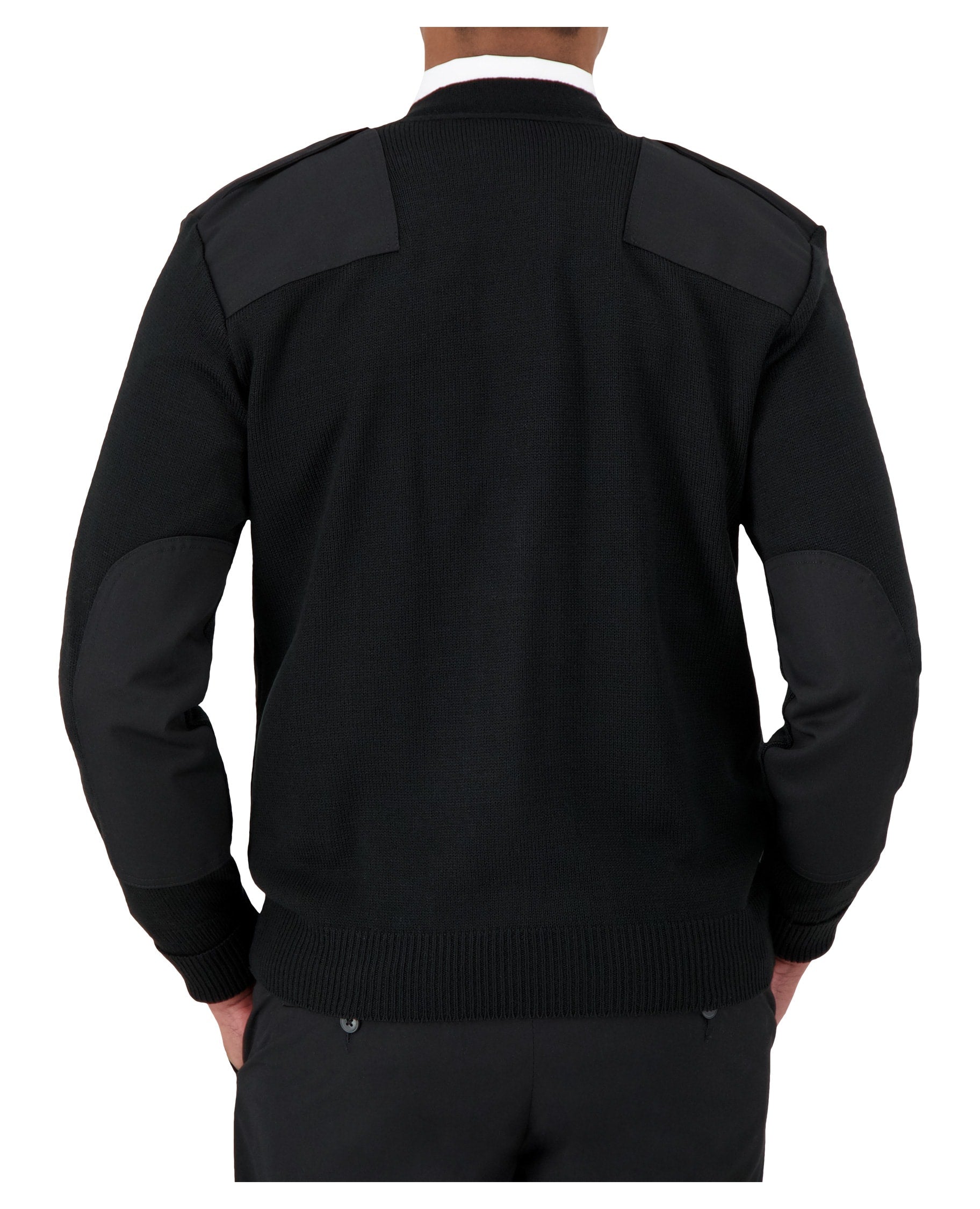 Cobmex V-Neck Zip Front “Commando” with VELCRO® Brand fastened Epaulets, Turned Up Cuffs, Shoulder and Elbow Patches