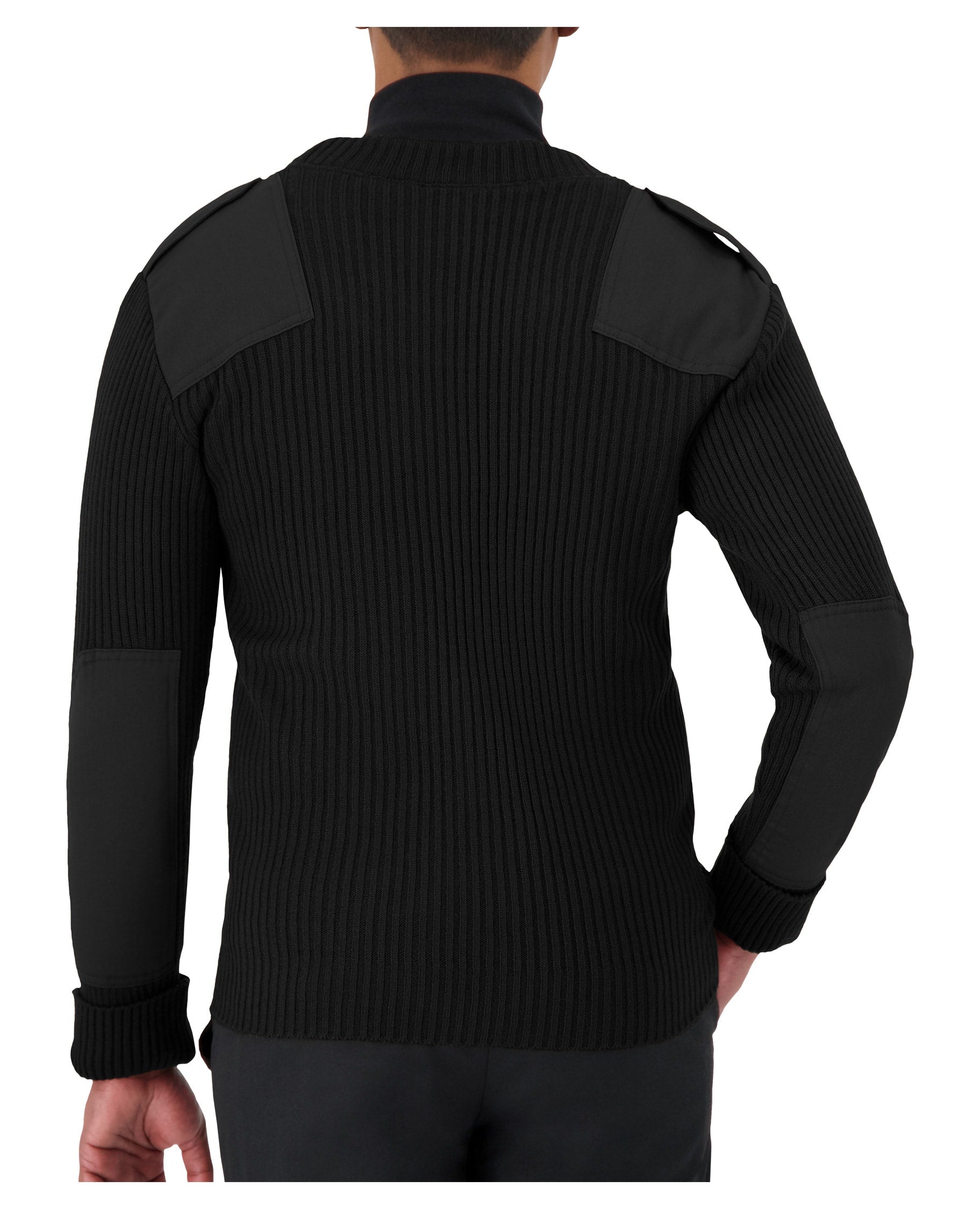 Cobmex Crew Neck Rib “Commando” with VELCRO® Brand fastened Epaulets, Shoulder and Elbow Patches