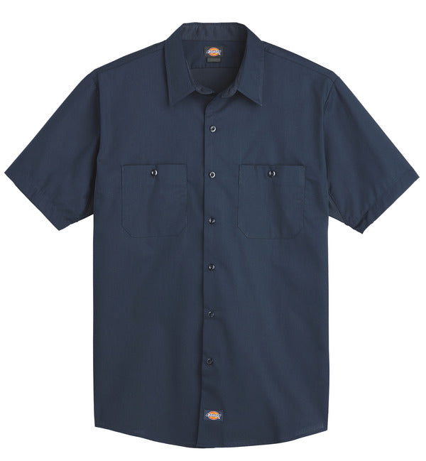 Dickies Men's Industrial WorkTech Ventilated Short-Sleeve Work Shirt With Cooling Mesh