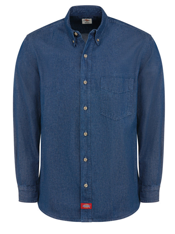 Dickies Men's Denim Long-Sleeve Work Shirt