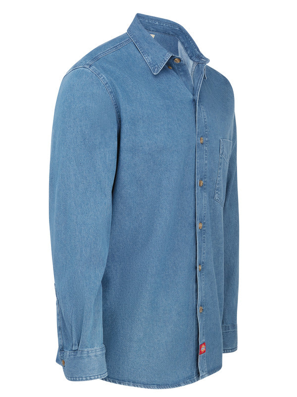 Dickies Men's Denim Long-Sleeve Work Shirt
