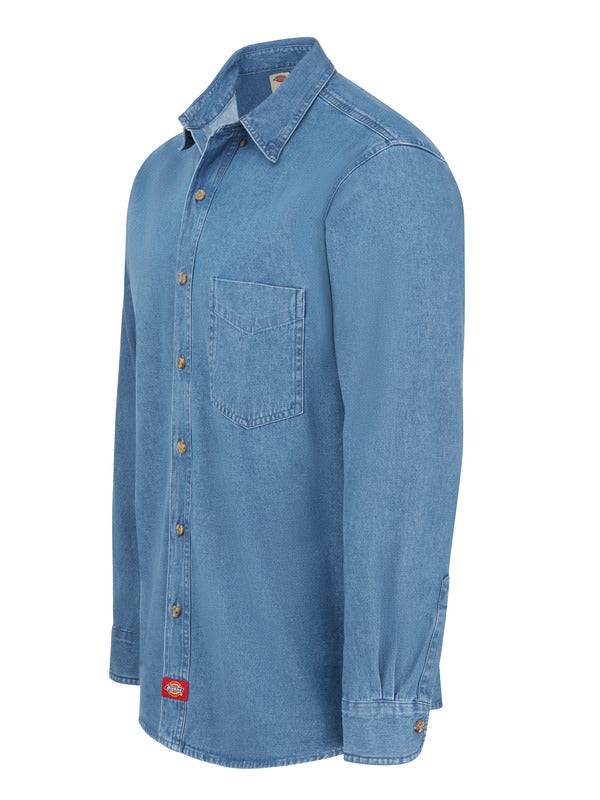 Dickies Men's Denim Long-Sleeve Work Shirt