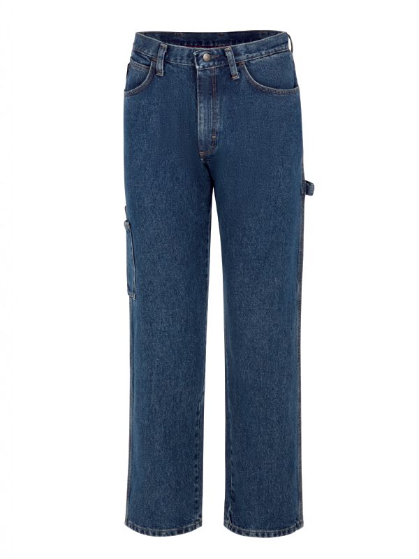 Bulwark Men's Pre-Washed Denim Dungaree with Insect Shield - Blue Denim