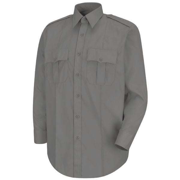Horace Small Men's New Dimension® Poplin Long Sleeve Shirt - Grey