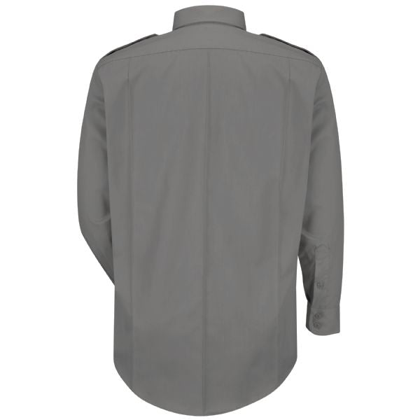 Horace Small Men's New Dimension® Poplin Long Sleeve Shirt - Grey