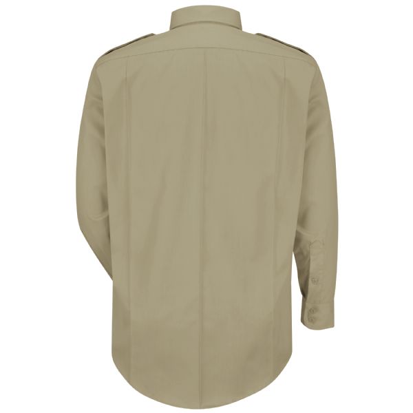 Horace Small Men's New Dimension® Poplin Long Sleeve Shirt - Silver Tan