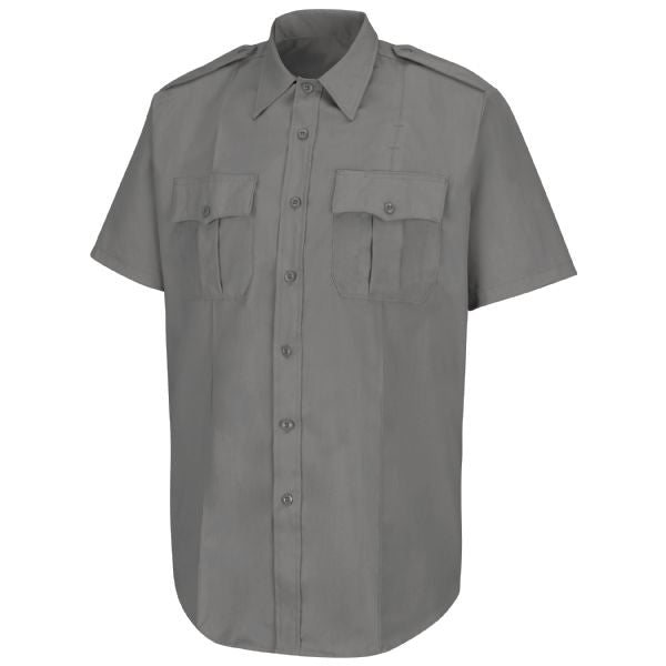 Horace Small Men's New Dimension® Poplin Short Sleeve Shirt - Grey