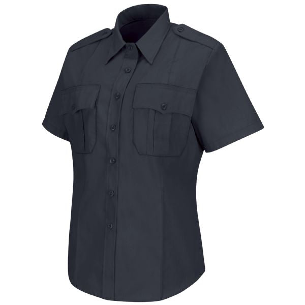 Horace Small Women's New Dimension® Poplin Short Sleeve Shirt - Dark Navy