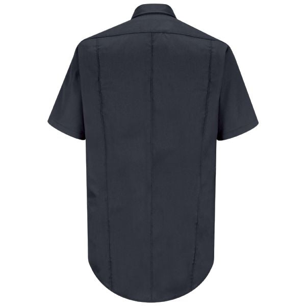 Horace Small New Dimension® Concealed Button Front Short Sleeve Shirt - Dark Navy