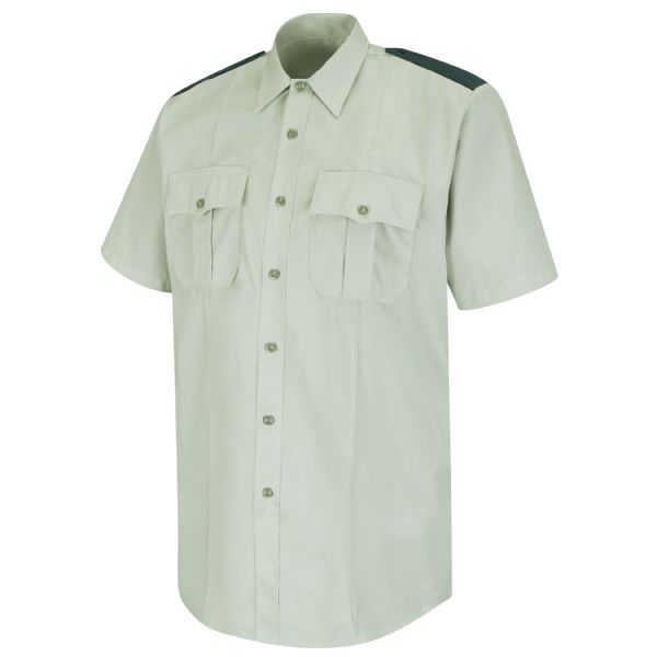 Horace Small Men's New Dimension® Poplin Short Sleeve Shirt - Light Green