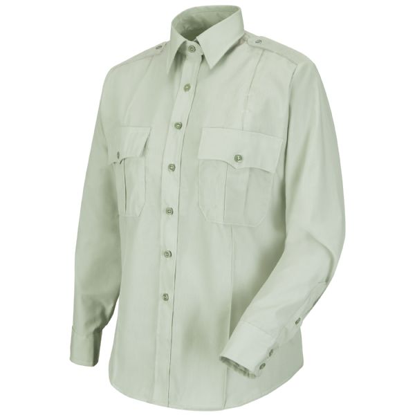 Horace Small Women's New Dimension® Poplin Long Sleeve Shirt - Light Green