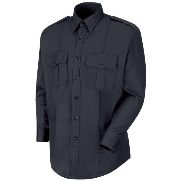 Horace Small 100% Cotton Button-Front Shirt - Dark Navy