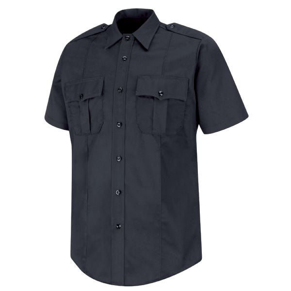 Horace Small 100% Cotton Button-Front Shirt - Dark Navy