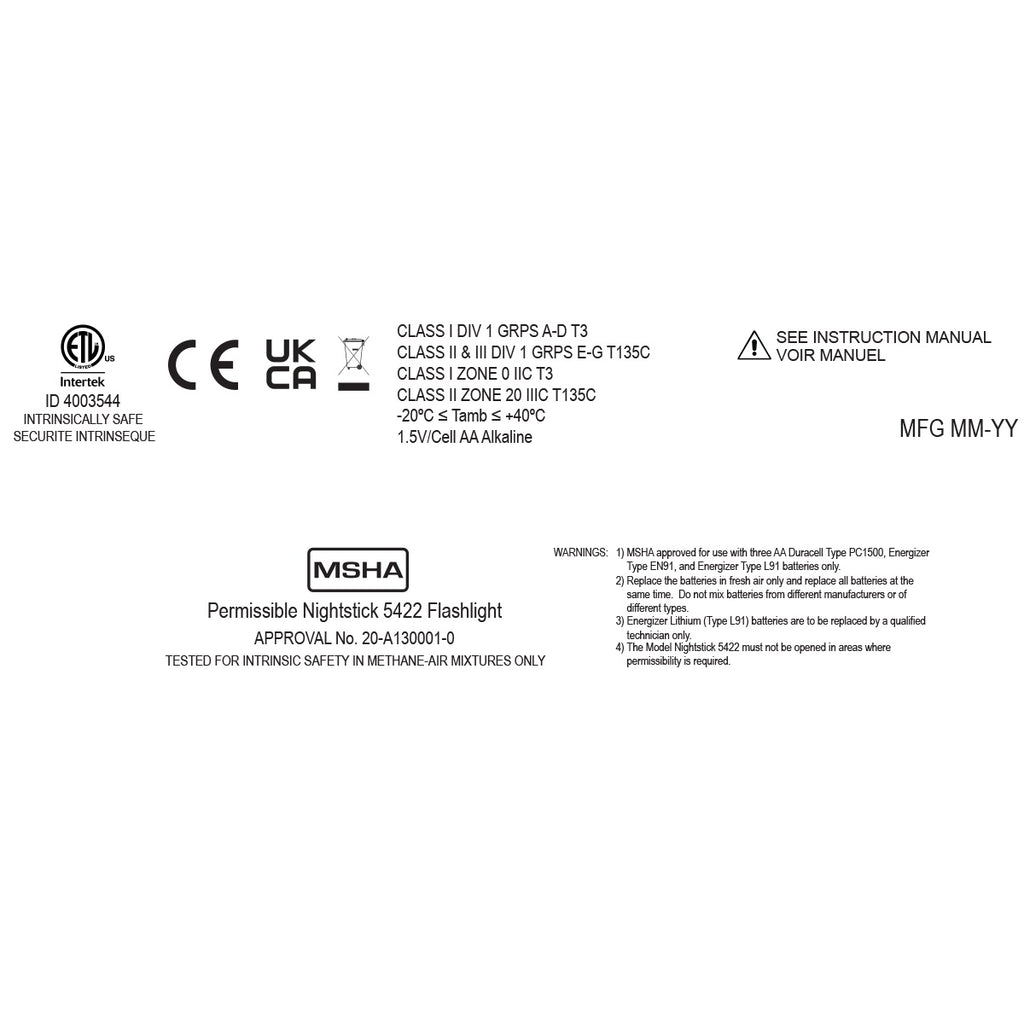 Night Stick UL-913 Intrinsically-Safe Permissible Dual-Light Flashlight