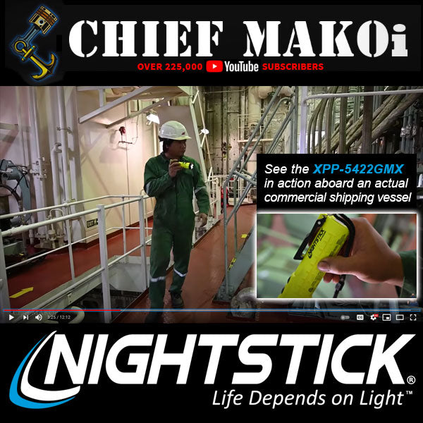 Night Stick X-Series Intrinsically-Safe Dual-Light Flashlight w/ Dual Magnets