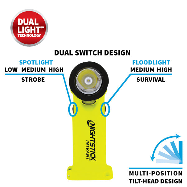Night Stick INTRANT Intrinsically Safe Dual-Light Angle Light - 3 AA