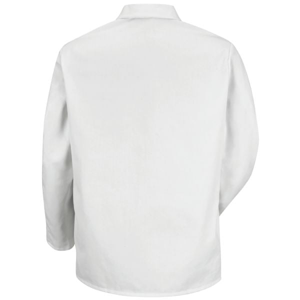 Red Kap Gripper-Front Short Butcher Coat - White