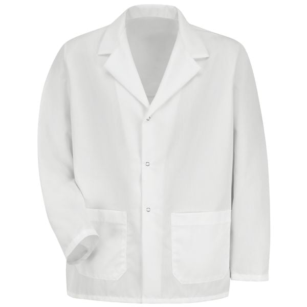 Red Kap Men's Specialized Lapel Counter Coat - White