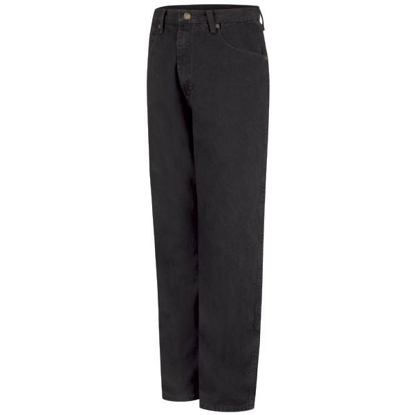 Red Kap Men's Relaxed Fit Black Jean - Black